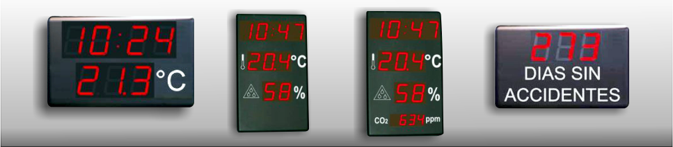 relojes digitales diversas indicaciones